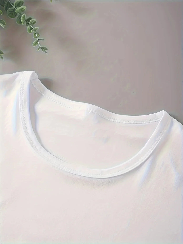 Summer Angeles Machine Washable Casual Casual T Shirts Everyday Women's Vintage California Graphic T-Shirt Round Sleeve