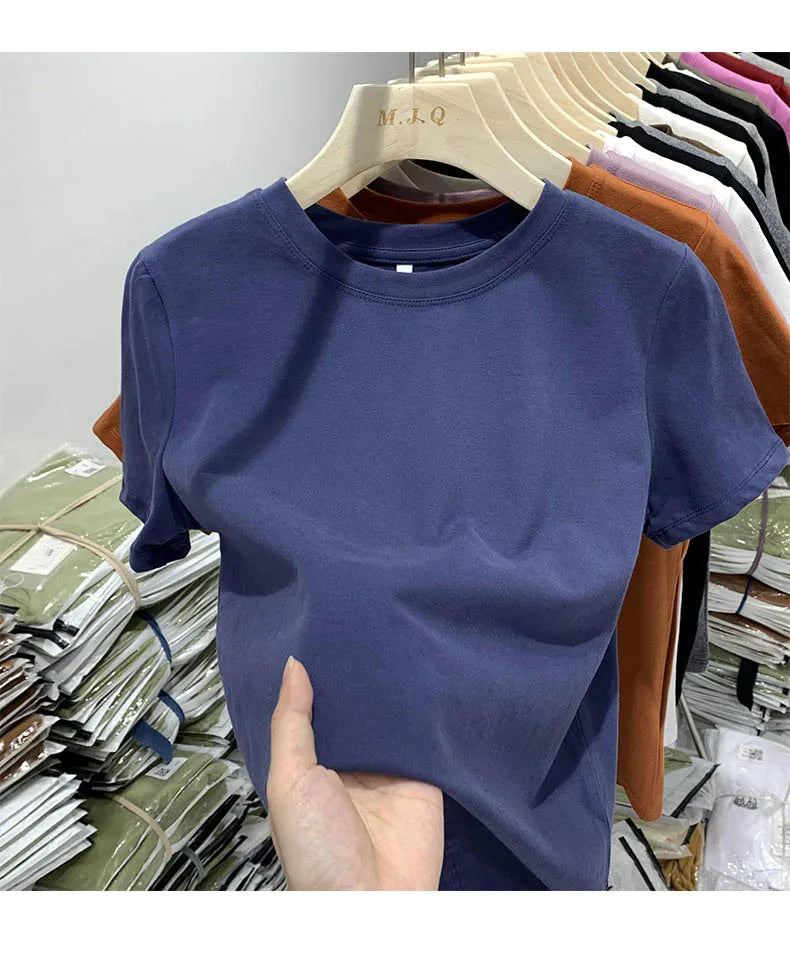 Women’s Y2K Short‑Sleeve T‑Shirt – Trendy Spring Tee for Girls & Women