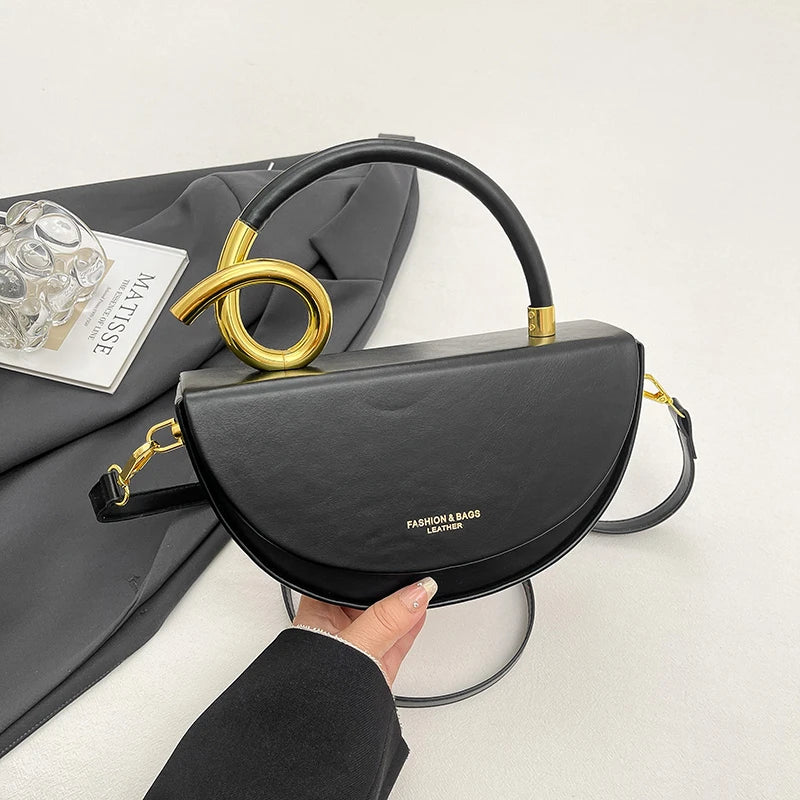 Small Crossbody Bags For Women Designer Semicircle Saddle Bag 8 Colors Pu Leather Handbag Luxury Brand Lady Shoulder Bags