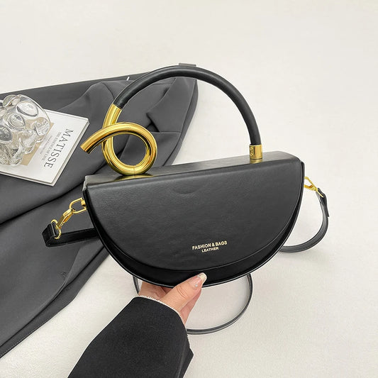 Small Crossbody Bags For Women Designer Semicircle Saddle Bag 8 Colors Pu Leather Handbag Luxury Brand Lady Shoulder Bags