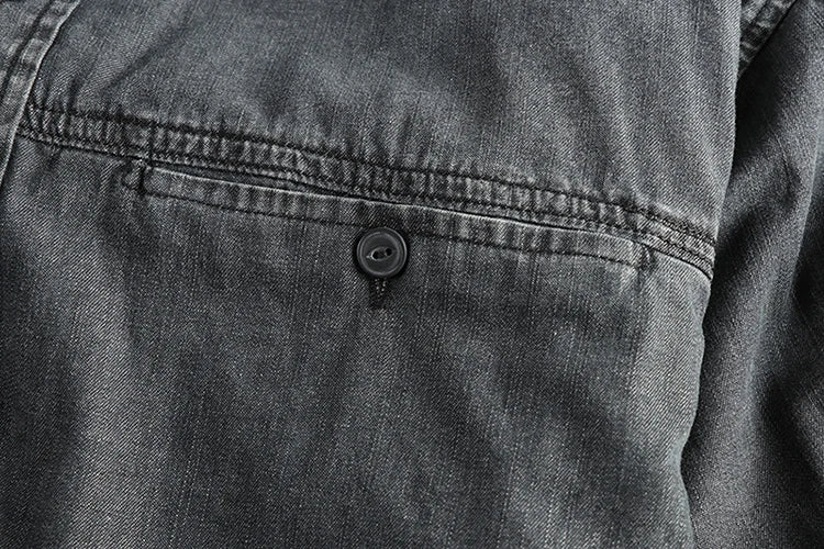 Heavy‑Washed Vintage Denim Shirt