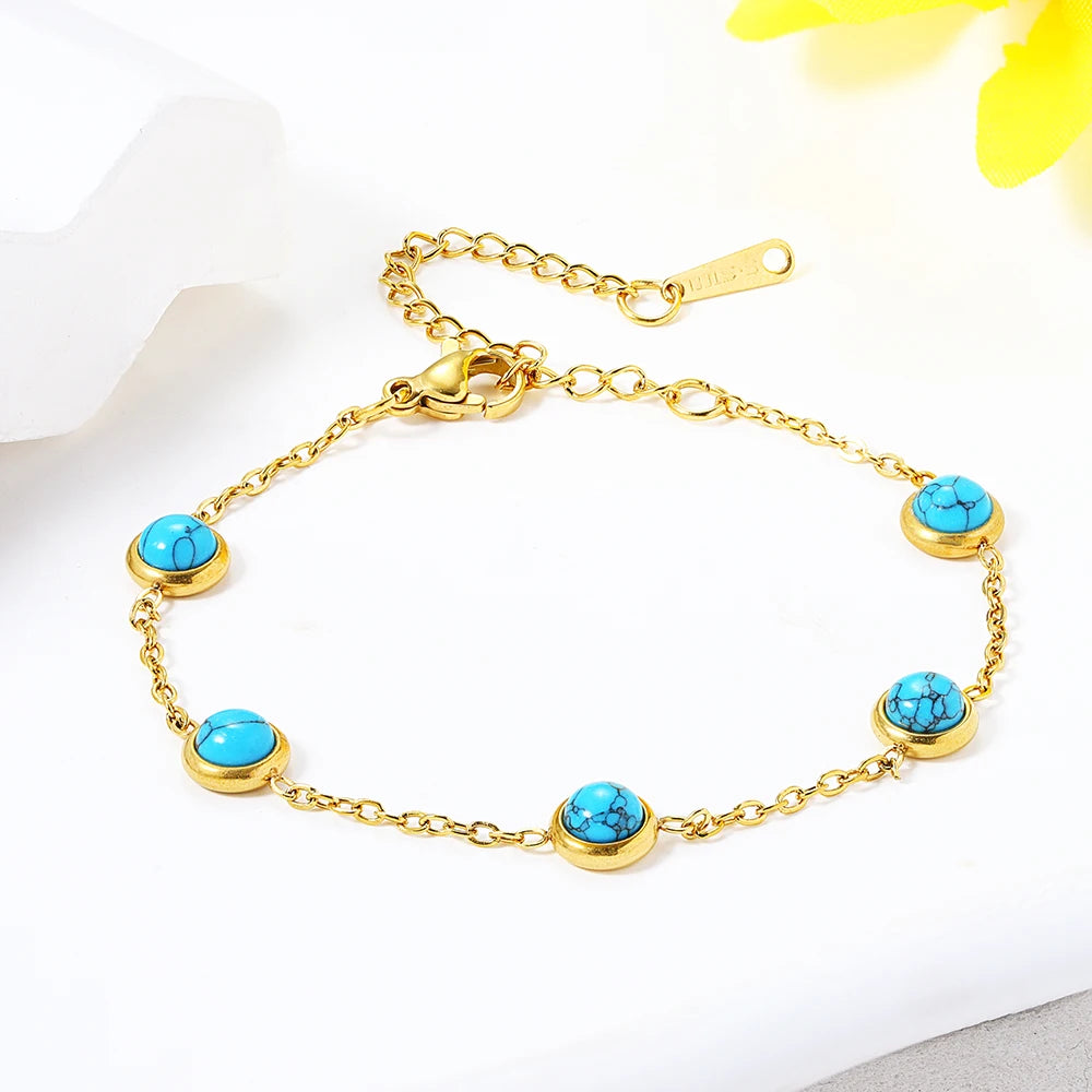 4pc minimalist high-end pearl women's necklace earrings titanium steel versatile bracelet personalized women's jewelry set