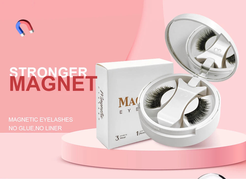 Magnetic Eyelashes Set – Reusable No‑Glue Lashes with Magnetic Tweezers for Easy, Natural Glam