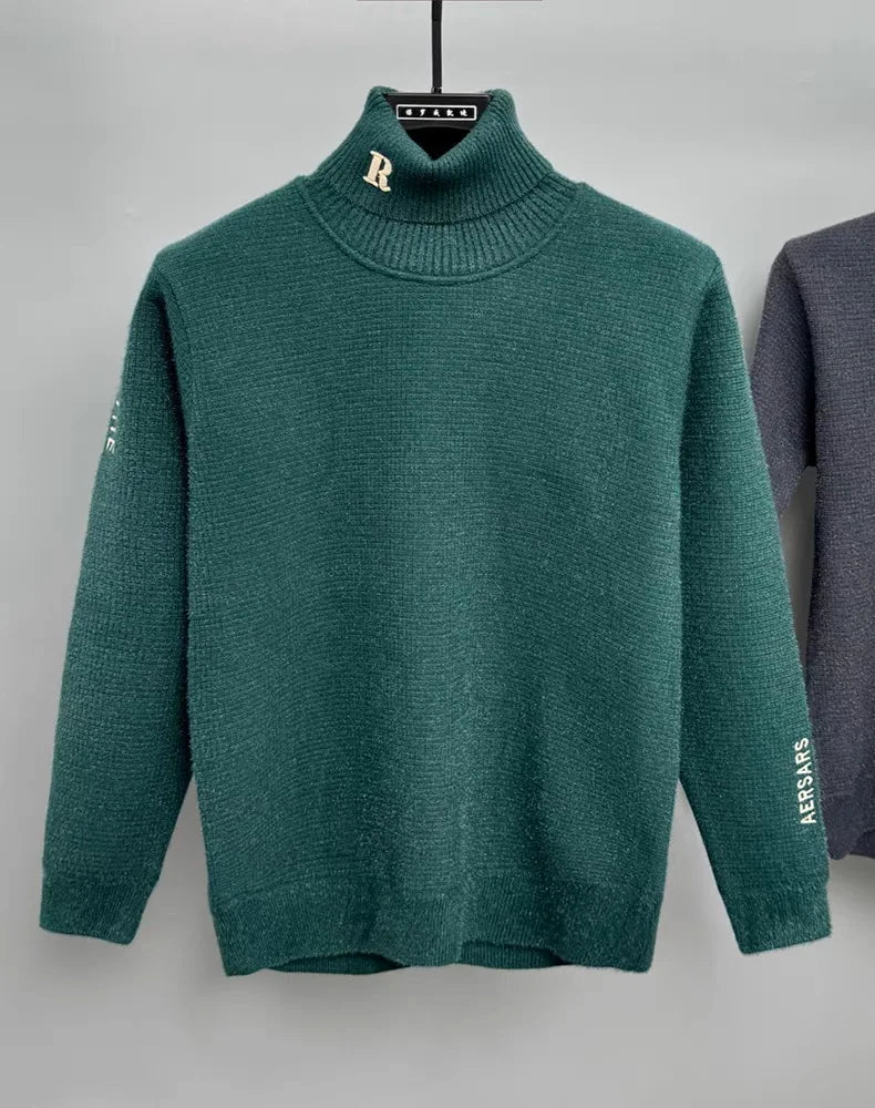 Luxury Embroidered High‑Neck Sweater