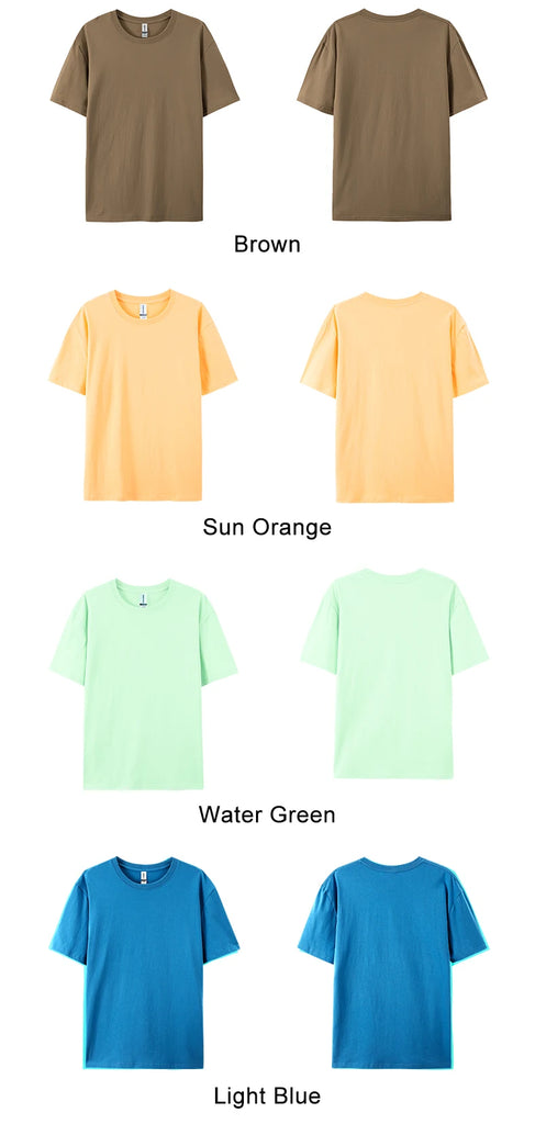 100% Cotton Solid Color T‑Shirts for Men & Women