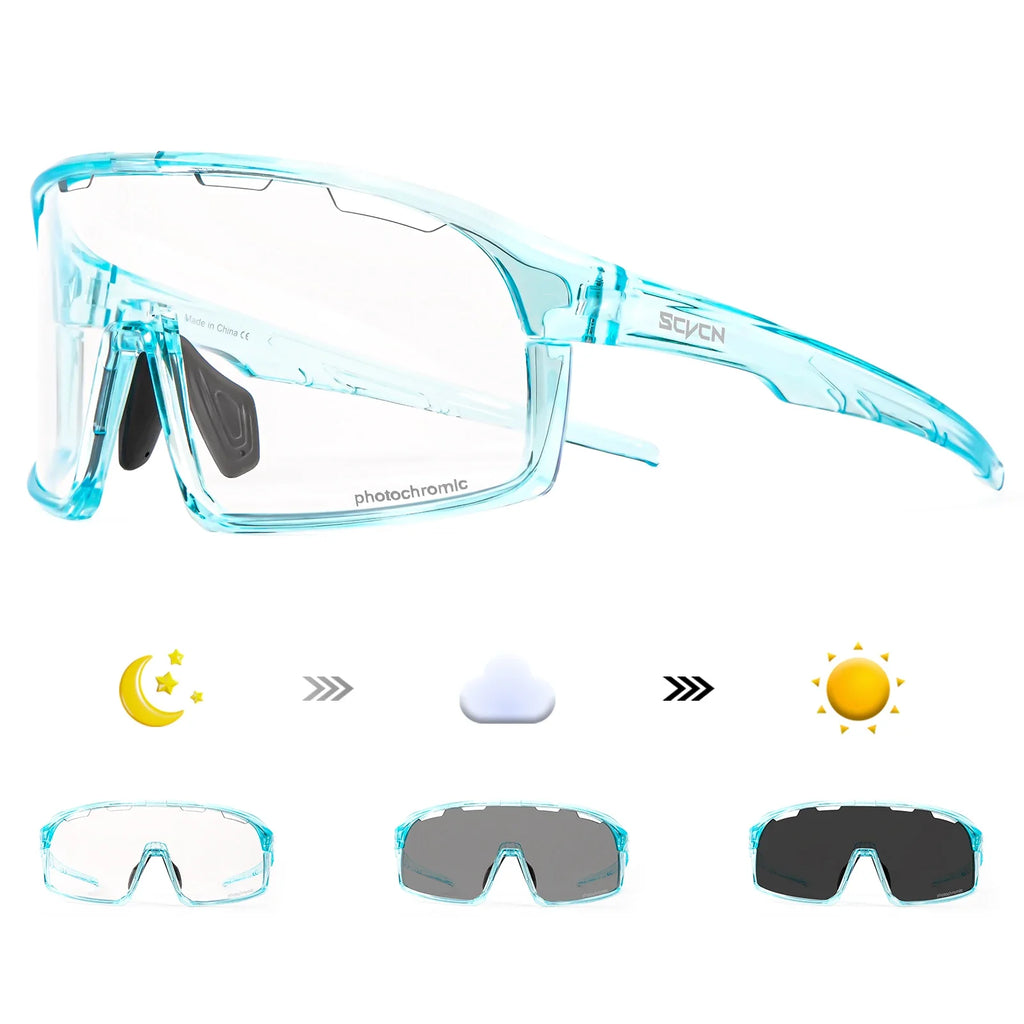 Scvcn Photochromic Mountaineering Sunglasses Outdoor Hiking Sports Glasses for Men's Cycling Sunglasses Leisure Travel Goggles