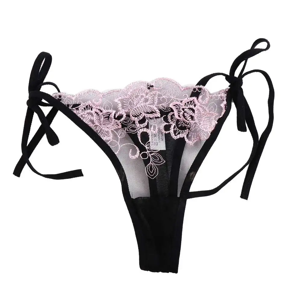 Low‑Waist Transparent Mesh Briefs