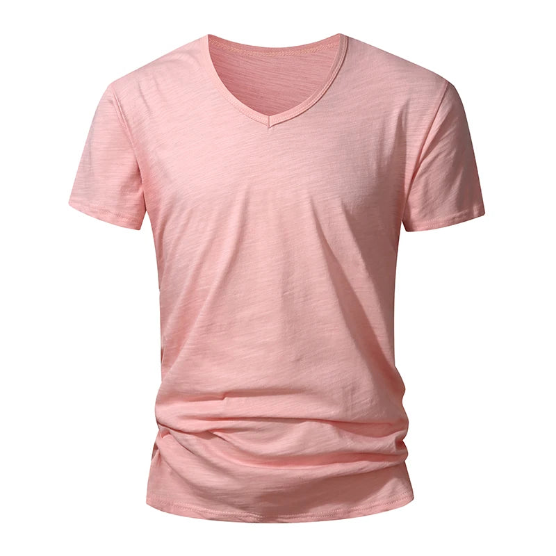 Men’s 100% Cotton T‑Shirt – Soft High‑Quality Summer Short‑Sleeve Tee (Black/White Casual Top)