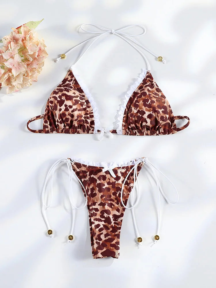 Floral Print Micro Bikini Set