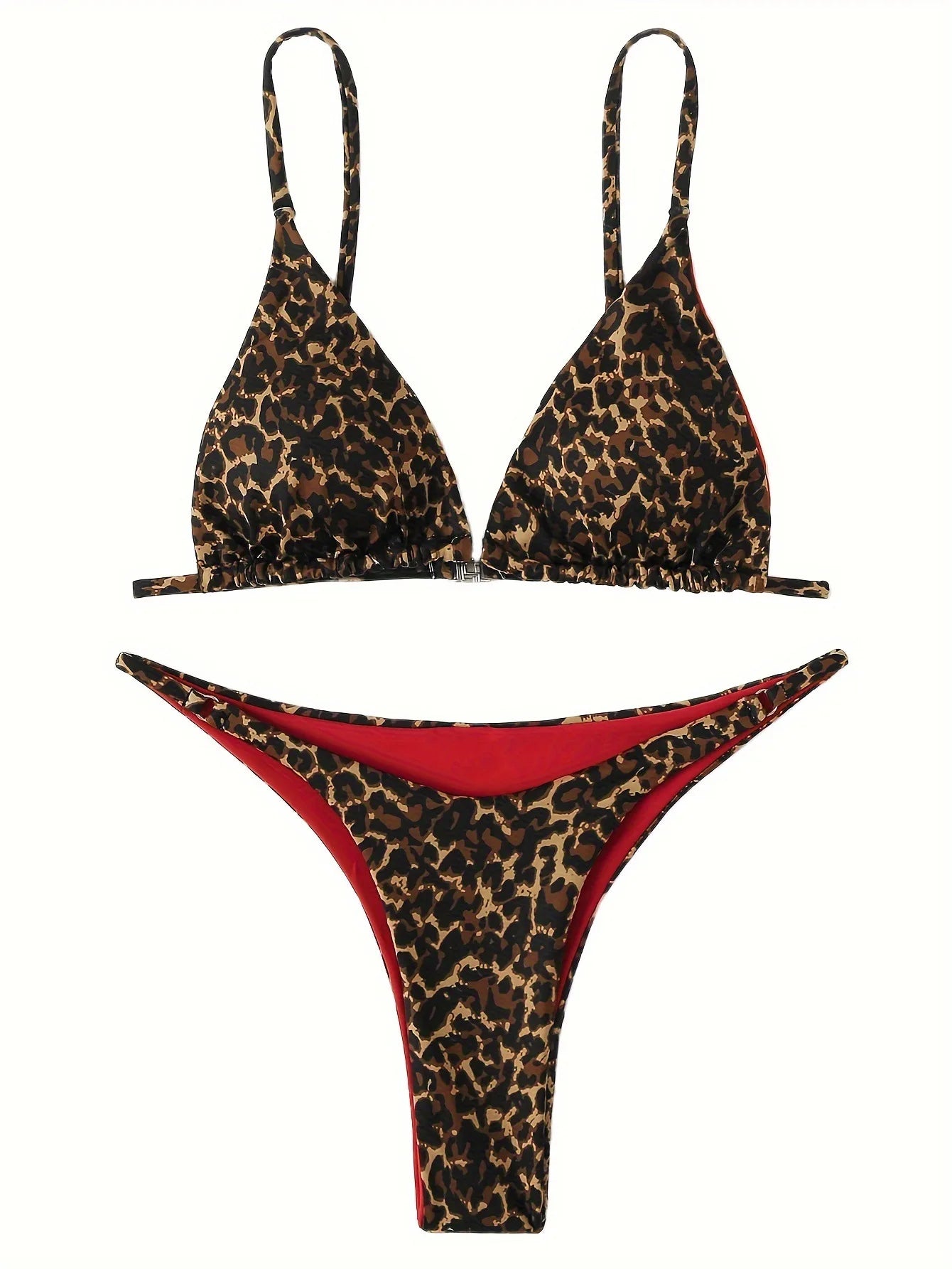 High‑Cut Micro Leopard Bikini