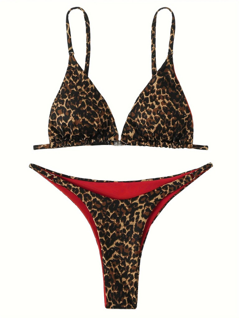 High Cut Micro Bikini Women Leopard Bandage Push Up Swimsuit Sexy Bathing Suit Padded Thong Swimwear Biquini Trajes De Baño 2026