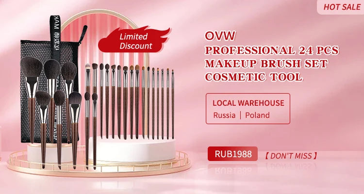 OVW Tapered Highlighter Brush – Professional Face Brush for Highlight, Blush & Setting Powder