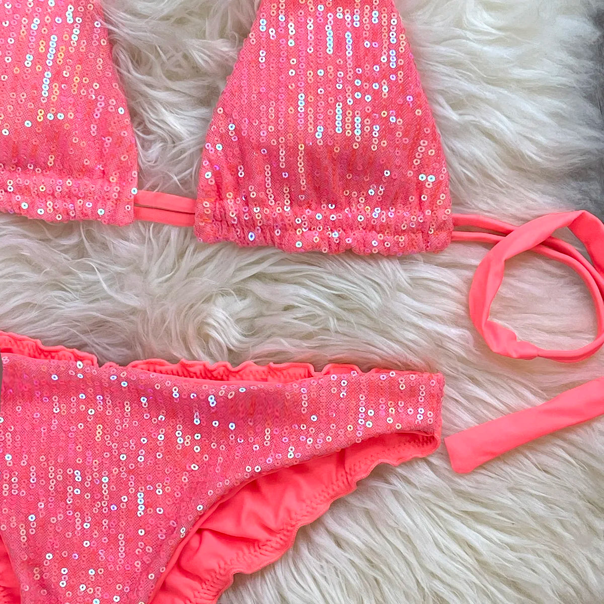 Sequins Sparkle Bikini Set