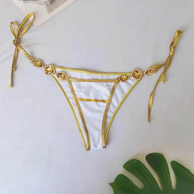Halter Crystal Rhinestone Bikini