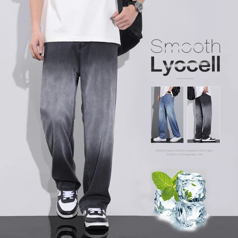 Gradient Grey Lyocell Jeans