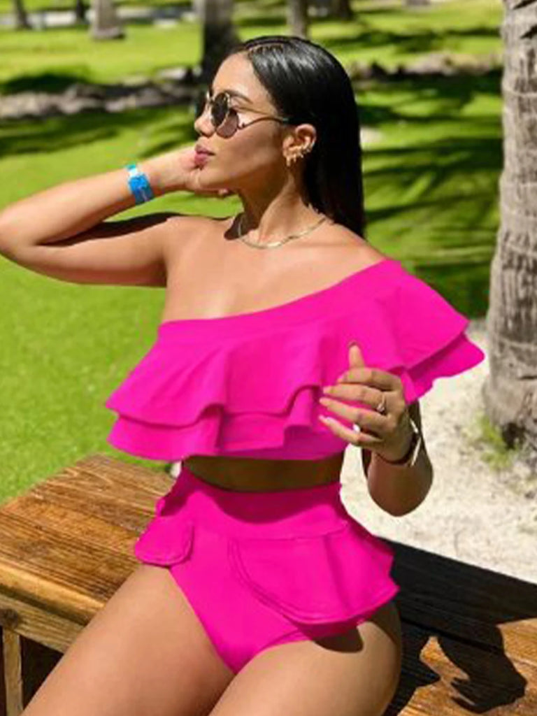 2025 Printed Long‑Sleeve Women’s Swimsuit with Matching Beach Cover‑Up — Holiday Swimwear Clearance