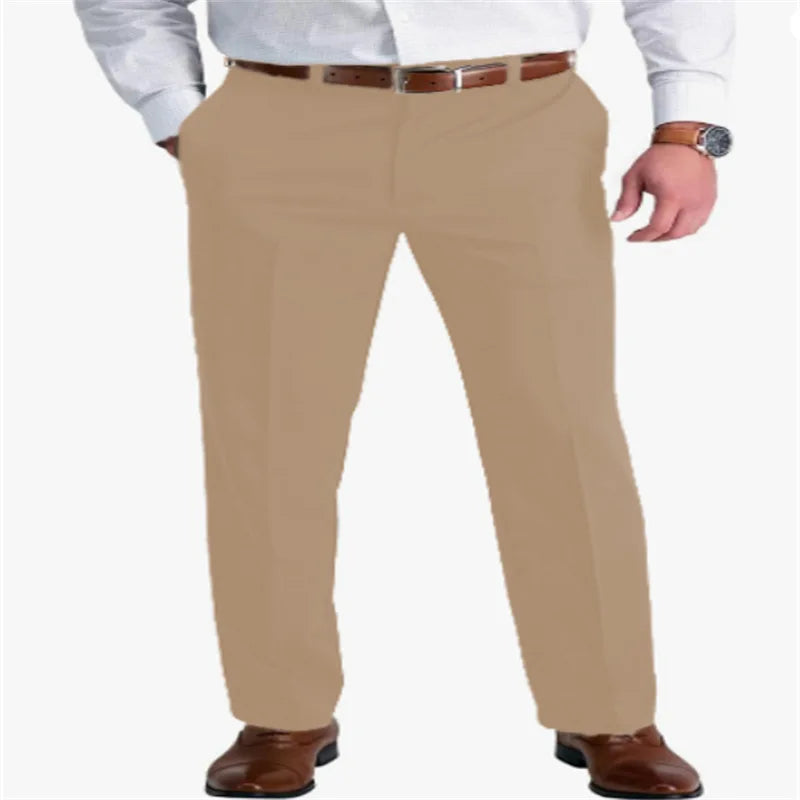 Solid White Formal Suit Pants