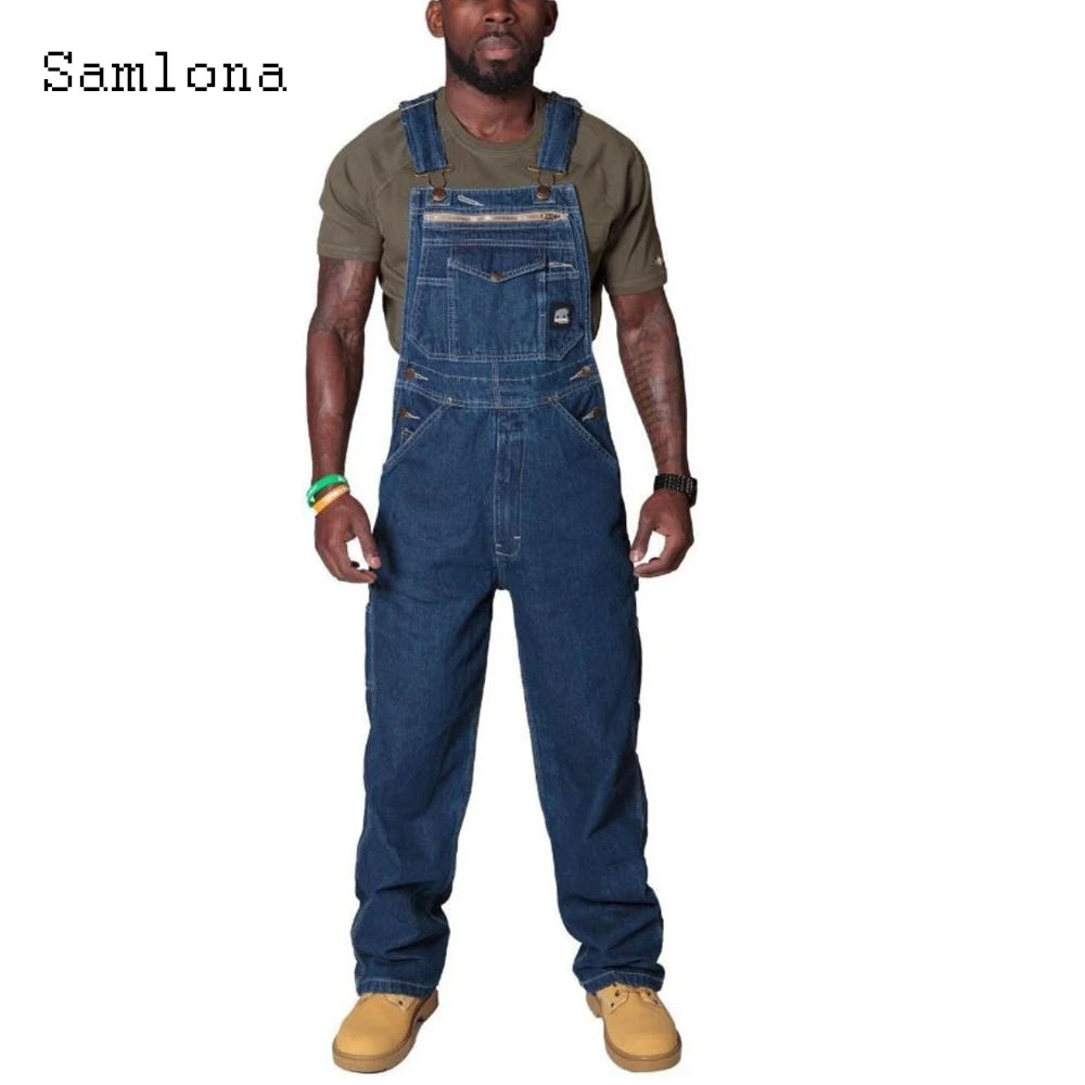Vintage Cargo Jeans Overalls