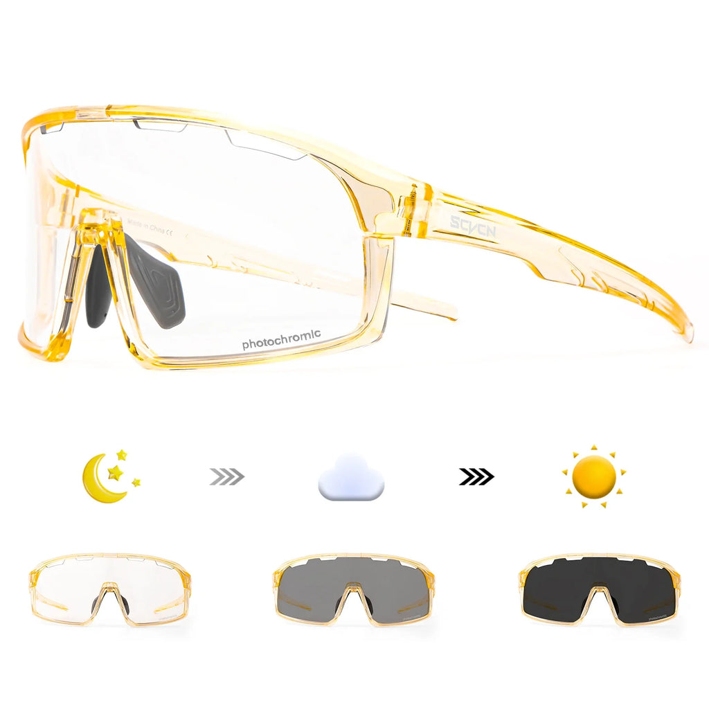 Scvcn Photochromic Mountaineering Sunglasses Outdoor Hiking Sports Glasses for Men's Cycling Sunglasses Leisure Travel Goggles