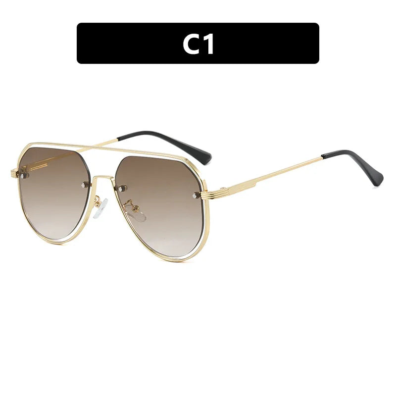 Fashion Women Sunglasses Pilot Classic Driving Sun Glasses Metal Frame Mirror Leisure Fishing Business Eyeglass UV400