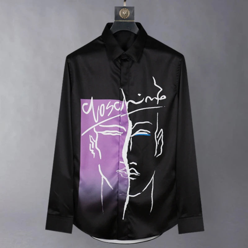 Slim‑Fit Silk Dress Shirt