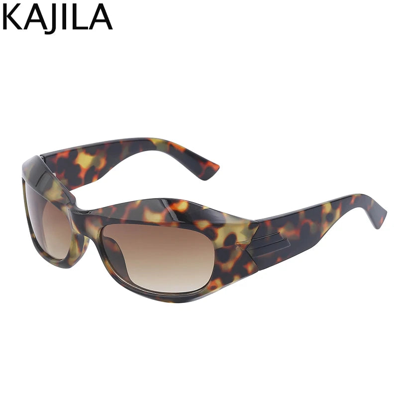 Cyber Y2K Punk Sunglasses Women Men Sports Square Sun Glasses for Ladies 2025 Luxury Brand Steampunk Sliver Eyewear Shades UV400
