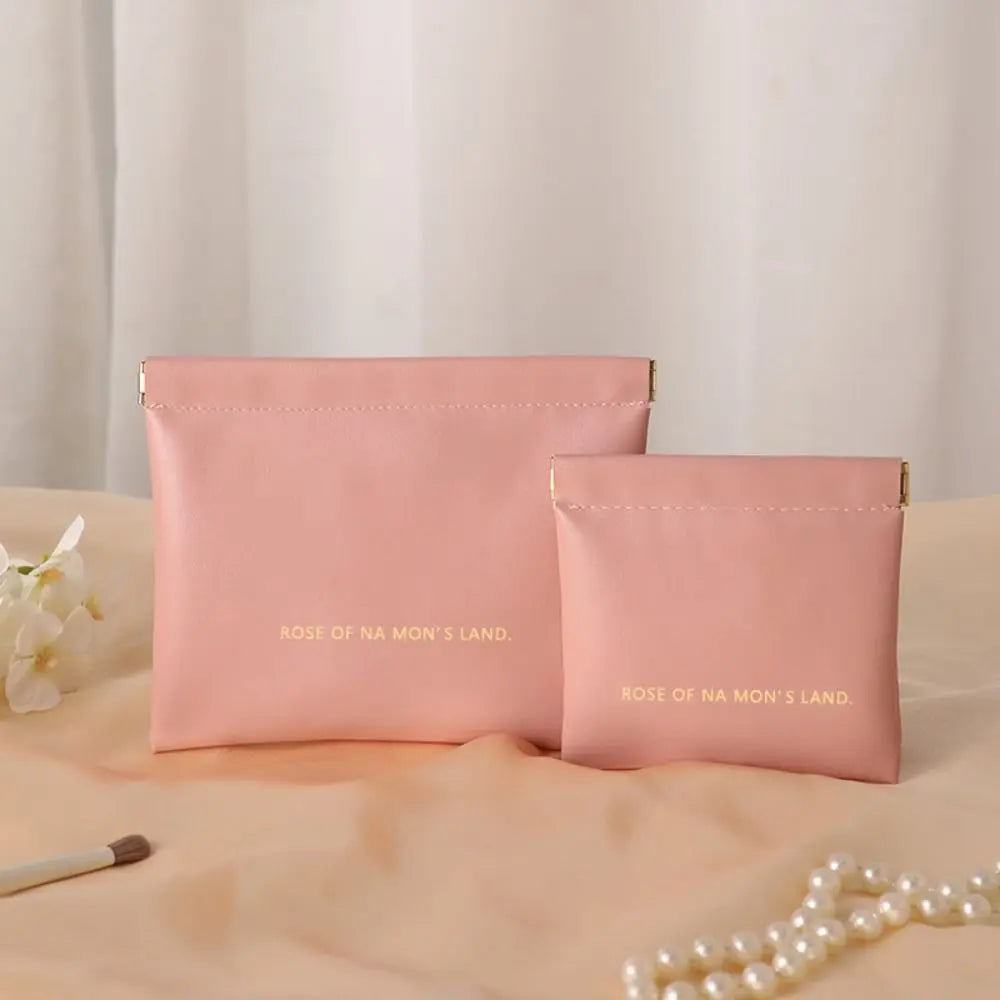 Fashion Simple Lipstick Makeup Bag – Portable Mini PU Cosmetic Organizer & Travel Storage Pouch