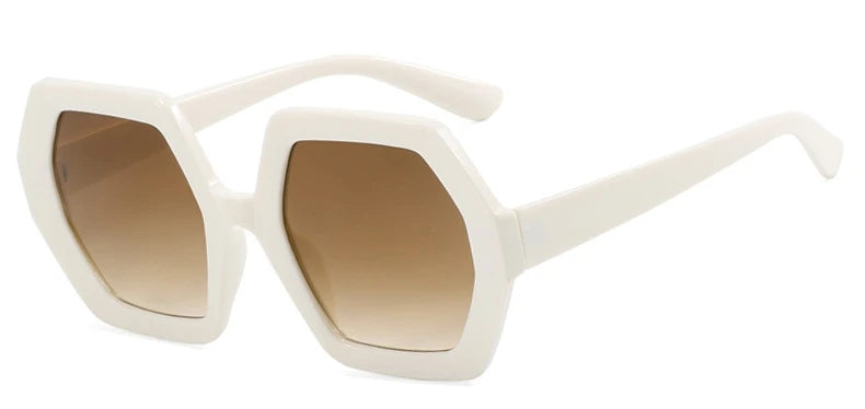 Square Irregular Sunglasses Women Oversized Polygon Luxury Yellow Shades Sun Glasses Female Elegant Polygon Eyewear UV400