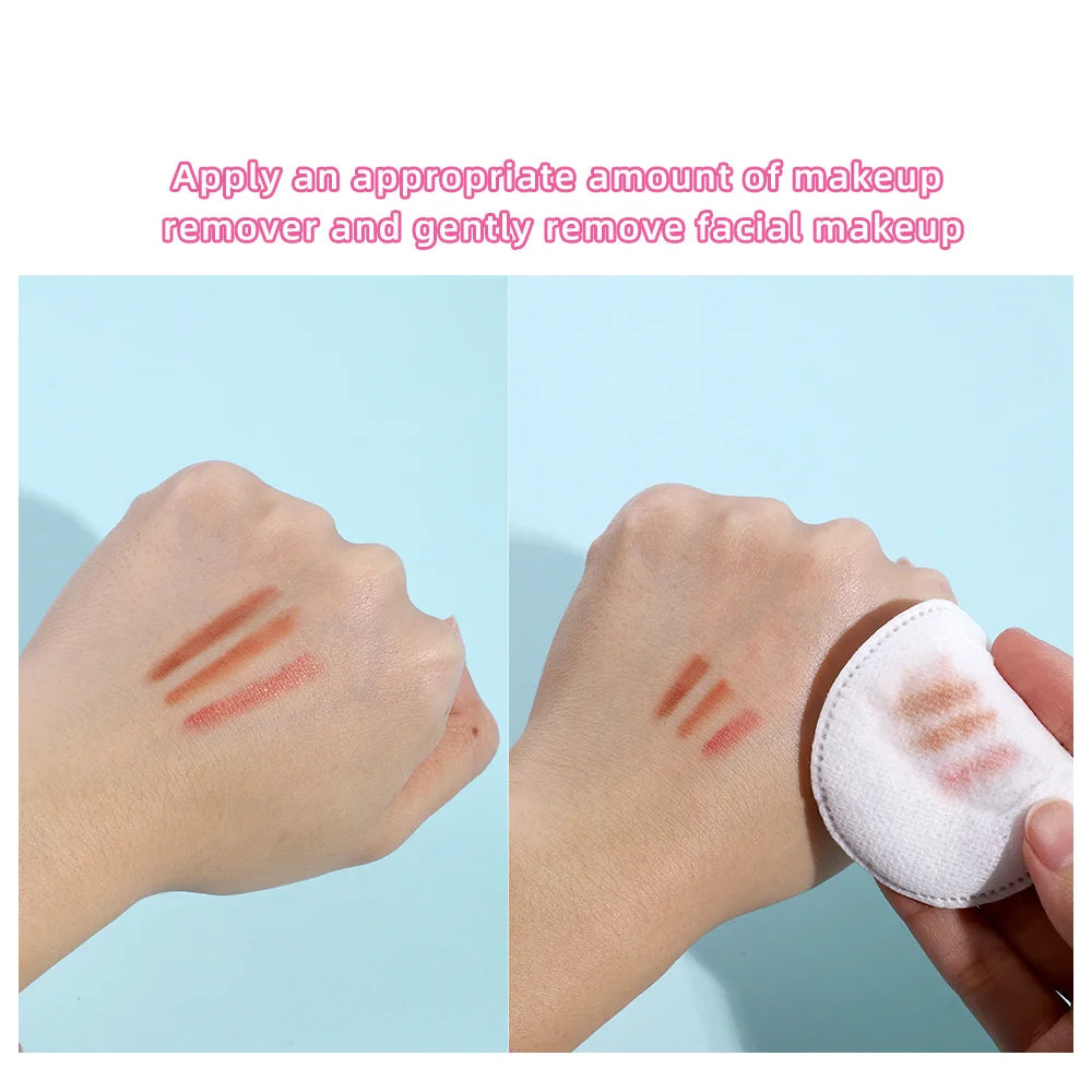 100pcs Soft & Breathable Makeup Remover Pads – Double‑Sided Textured Cotton Rounds for Daily Cleansing