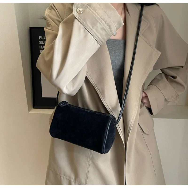 Fashionable Retro Mini PU Leather Shoulder Bags for Women Bucket Crossbody Bag 2026 Winter Luxury Designer Purses and Handbags