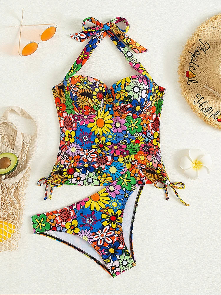 Sexy High‑Cut Backless Women’s Swimsuit