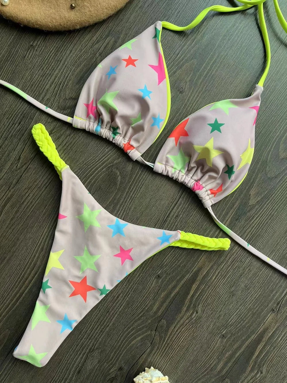 Zebra Print High‑Waist Brazilian Bikini