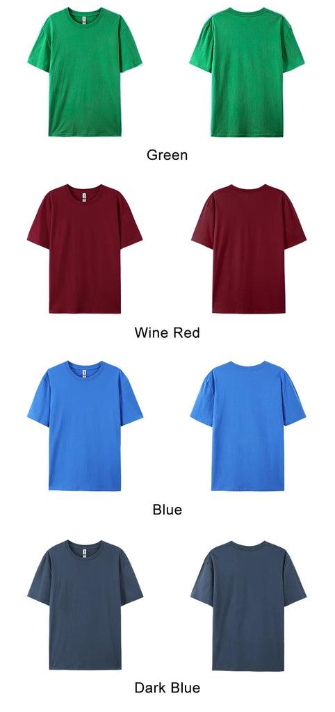 100% Cotton Solid Color T‑Shirts for Men & Women