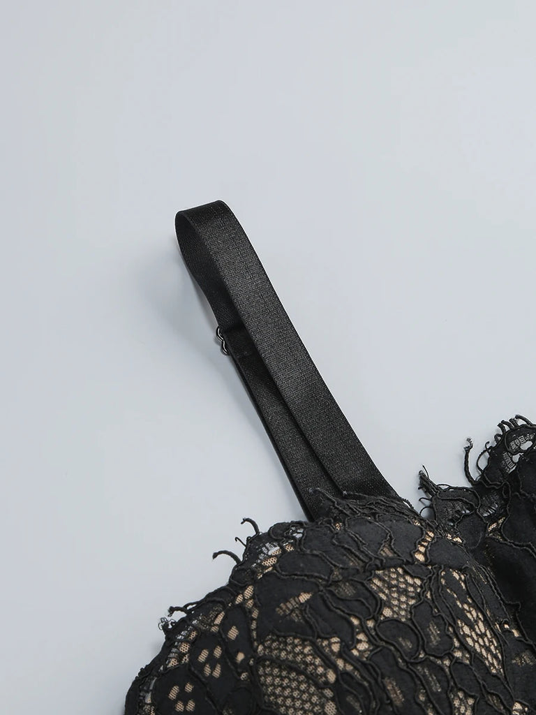 Black Lace Patwork Sleeveless Maxi Dress for Women 2025 Summer Sexy Bodycon Party Dresses Fashion Summer Celebrity Club Wear