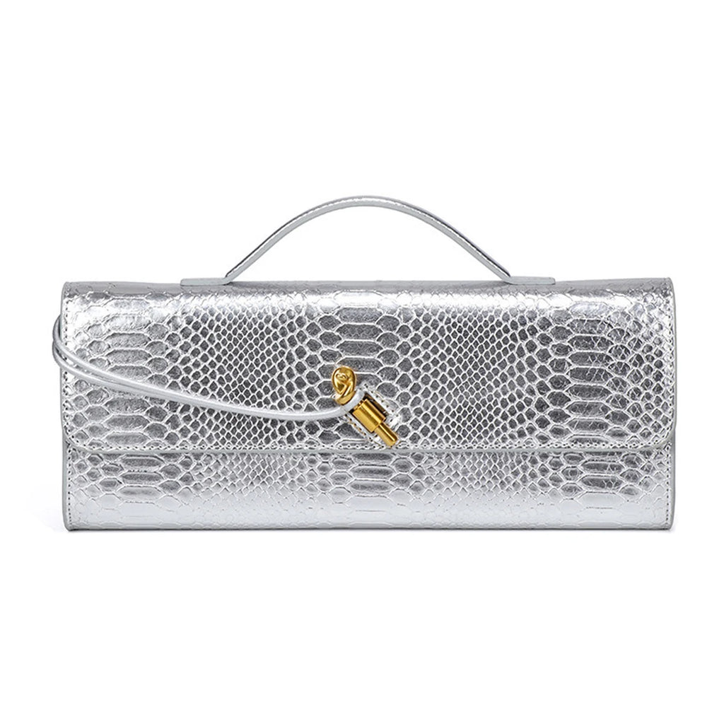 Burgundy bag cherry red envelope wine red envelope upscale new handbag European and American fashion crocodile flip hand organ b
