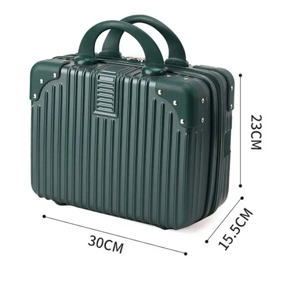 Mini Travel Cosmetic Suitcase – Durable Makeup Organizer Box with Lock