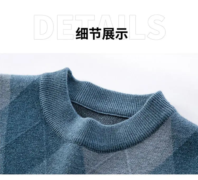 Men’s Autumn Winter Half‑Turtleneck Sweater