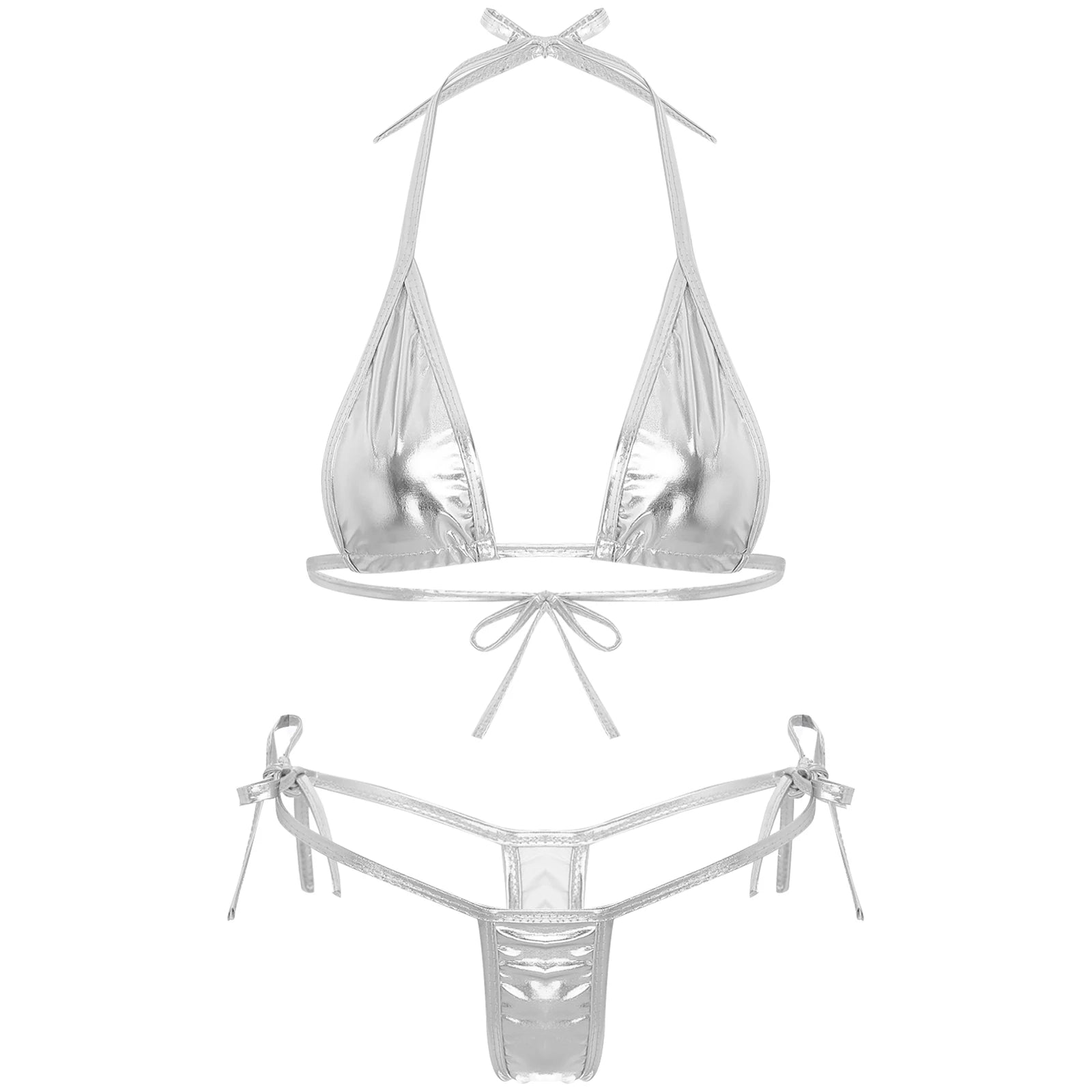 Metallic Shiny Bikini Set