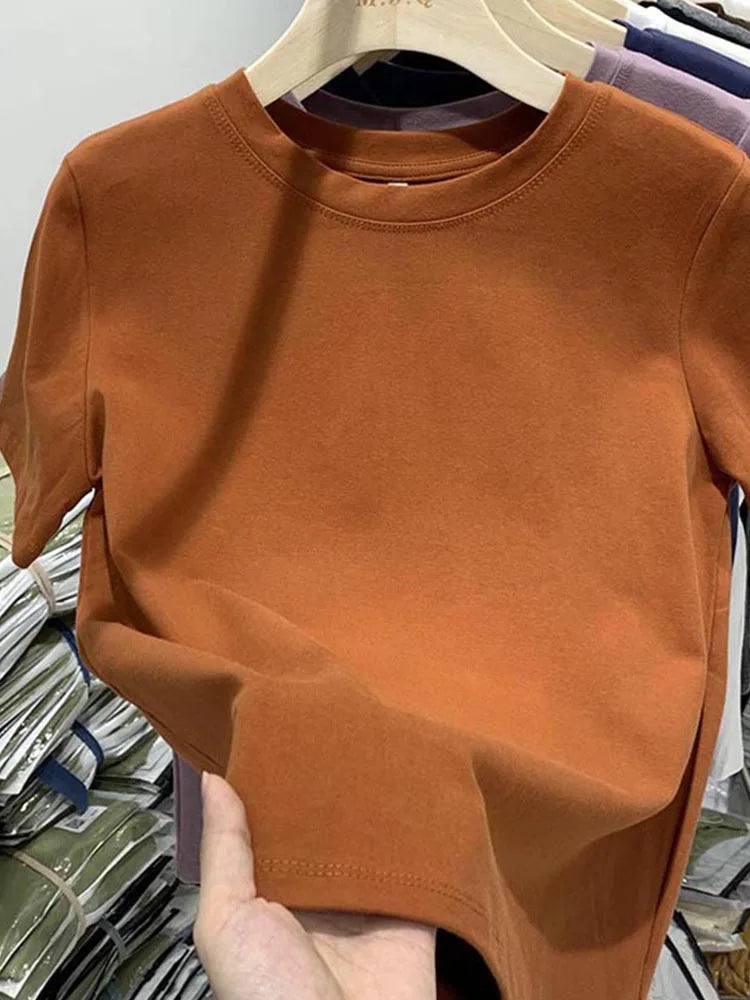 Women’s Y2K Short‑Sleeve T‑Shirt – Trendy Spring Tee for Girls & Women