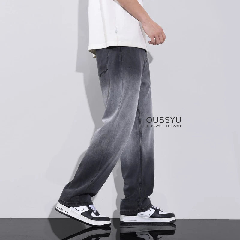Gradient Grey Lyocell Jeans