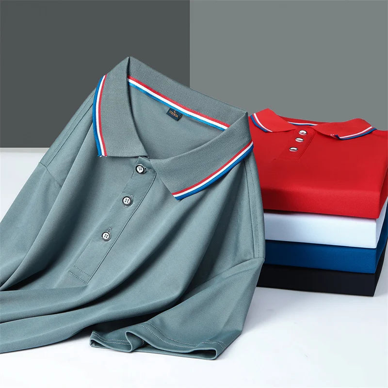 2025 Men’s Solid‑Color Polo Shirt – Summer Casual Short‑Sleeve Fashion Top | Comfortable & Versatile
