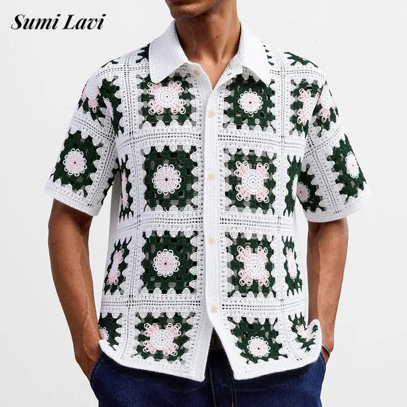 Knitted Short‑Sleeve Shirt
