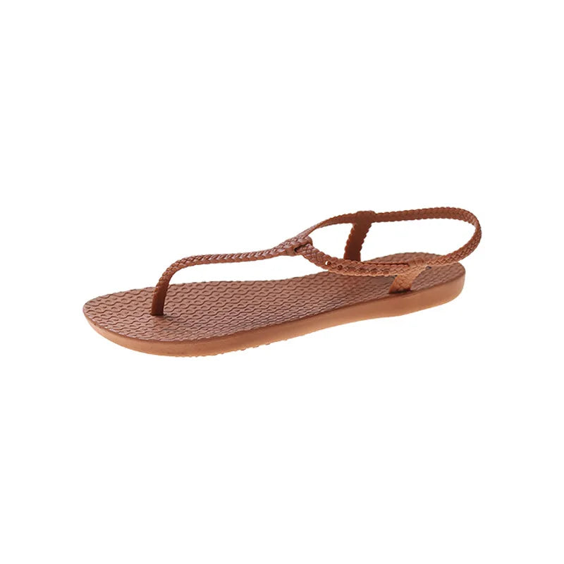 Women’s Bohemian Flat Sandals — Summer Clip‑Toe Flip Flops Casual Comfort Beach Shoes