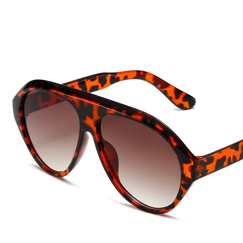 Oversized Goggle Sunglasses 2024 Women Brand Popular Yellow lens Sun Glasses Men Big Frame Trend Shades UV400 802086