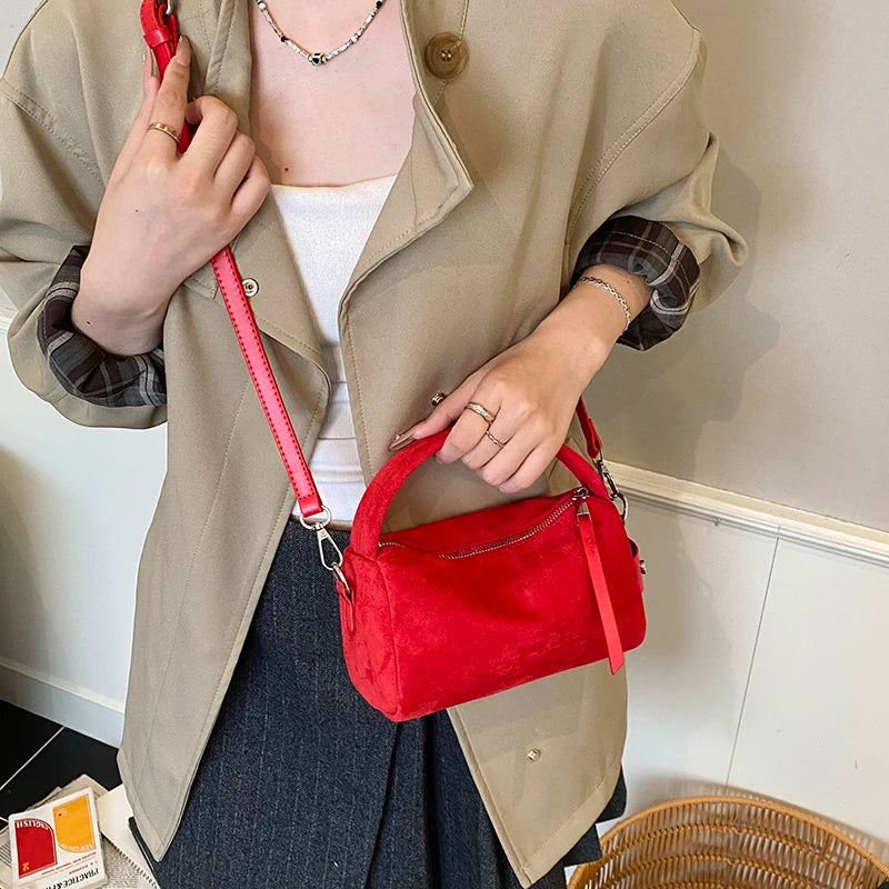Fashionable Retro Mini PU Leather Shoulder Bags for Women Bucket Crossbody Bag 2026 Winter Luxury Designer Purses and Handbags