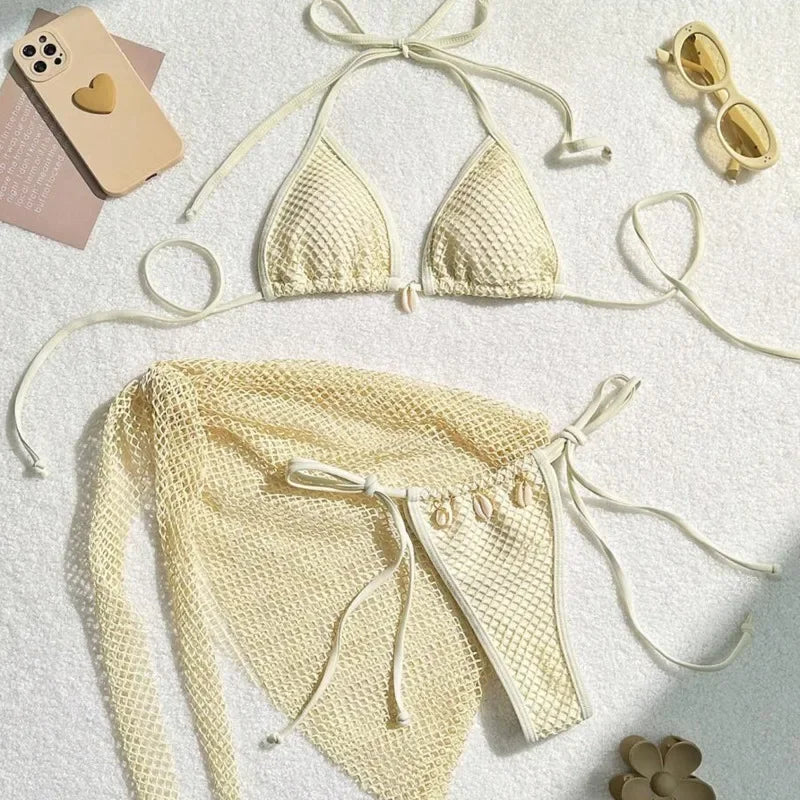 2026 Sexy Bikinis Female Swimsuits Women's Three-Piece Swimwear Beach Swim Wear Bathing Suits Brazilian Bikini Set Pool Bather
