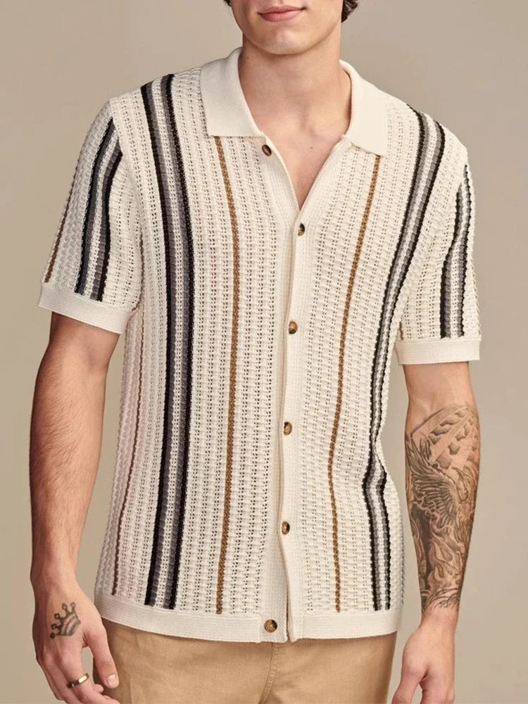 Knitted Short‑Sleeve Shirt