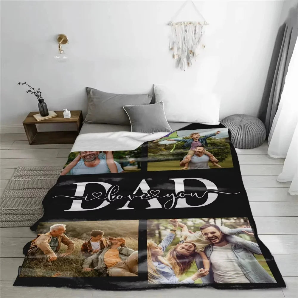 Personalized Custom Photo Blanket for Dad – The Perfect Father’s Day & Birthday Gift
