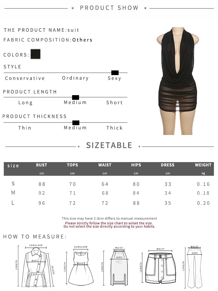 Women’s Mesh Pleated 2‑Piece Set – Halter Backless Top + Shirred Mini Skirt | Summer Chic Co‑ord Outfit