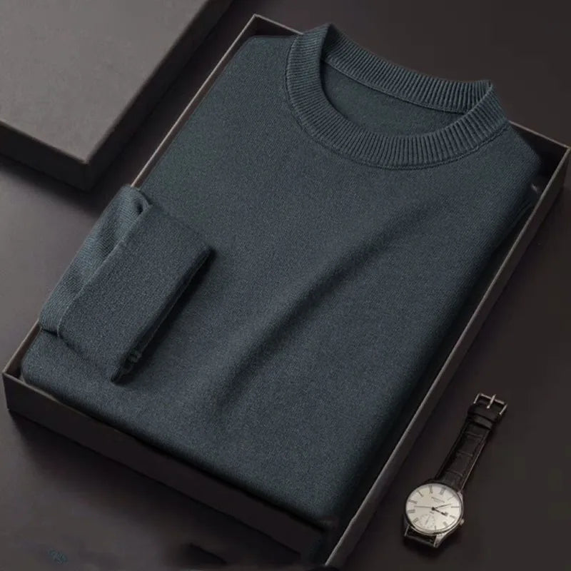 Autumn Winter Slim Fit Fake Two‑Piece Sweater